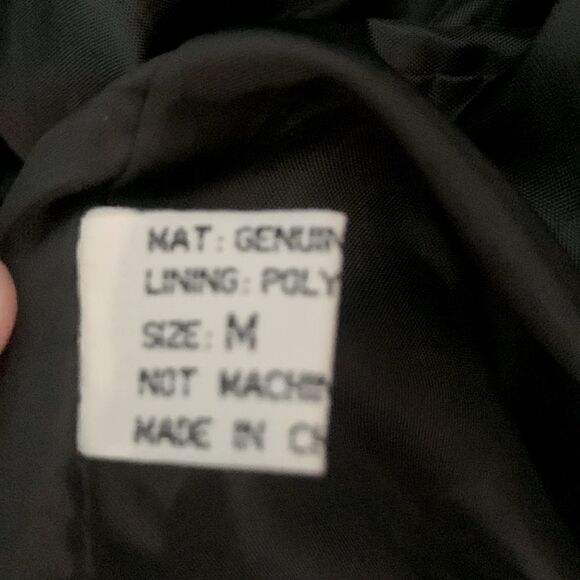 Vintage
Black Leather Patched God Bless America Motorcycle Jacket Size Medium - Picture 15 of 16